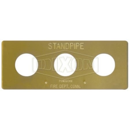 Dixon The Right Connection 24-393 Horizontal Mount Wall Plate, 3-5/8 in Nominal, Brass, Domestic WP3HAS-P